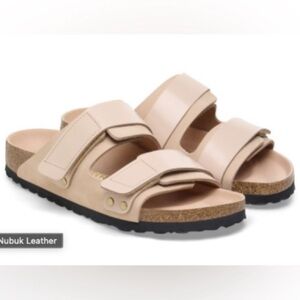 NWT! Birkenstock Sandals Uji Nubuck Leather. New Beige